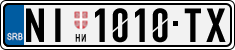 License plate of Serbia, Cars