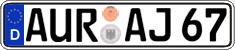 German license plate, Regular plates