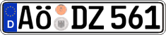German license plate, Regular plates