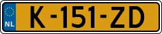 License plate of the Netherlands, Cars