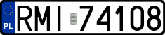 License plates of Poland, Regular car plates