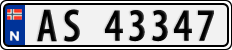 License plate of Norway, Cars