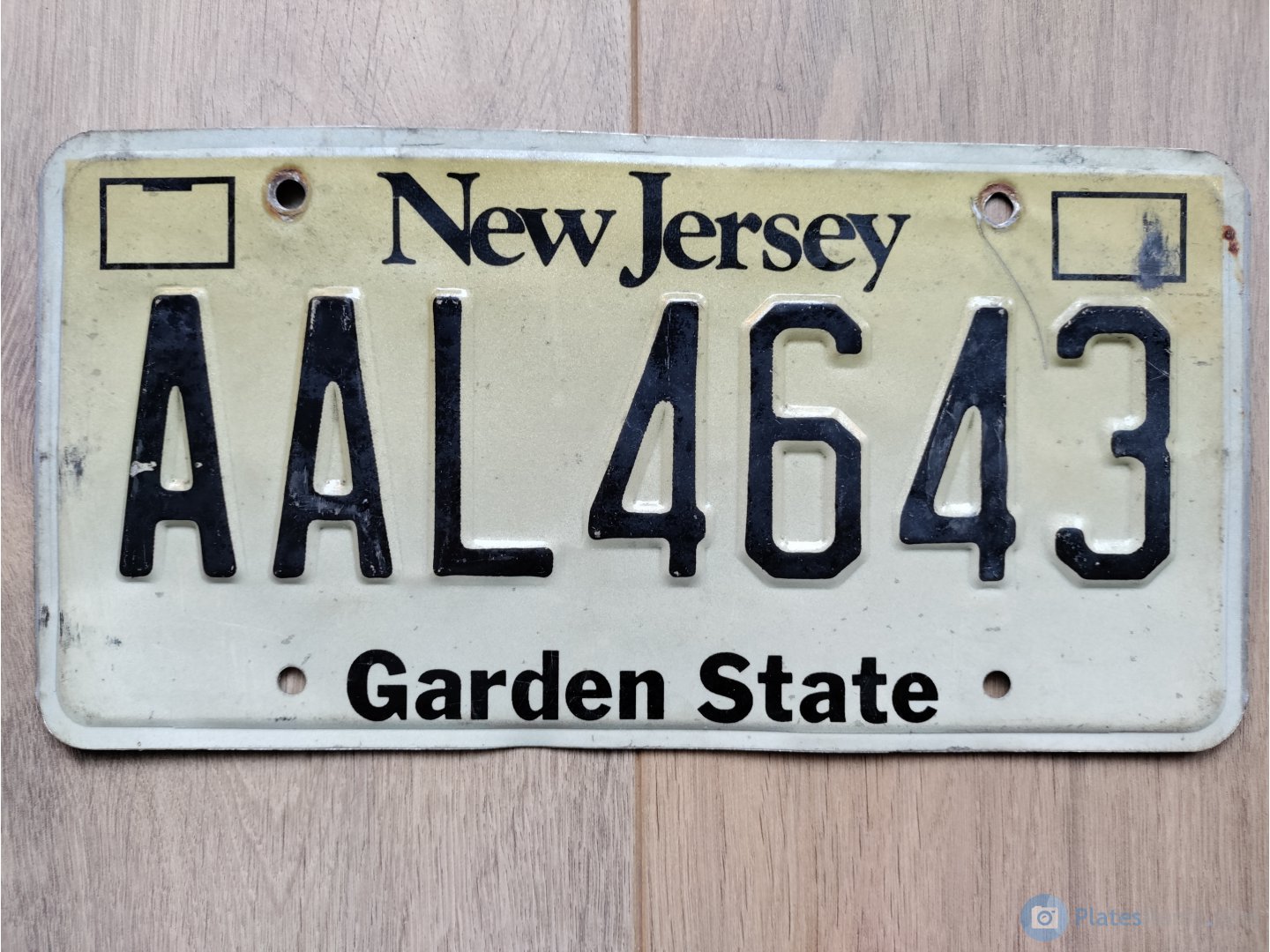 AAL4643, License plate without vehicle 
