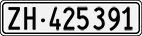 License plate of Switzerland, Cars