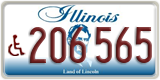 Illinois, Vehicles for disabled persons (123 456)