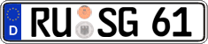 German license plate, Regular plates