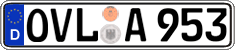 German license plate, Regular plates