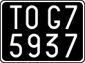License plate of Italy, Cars (1927 year series)