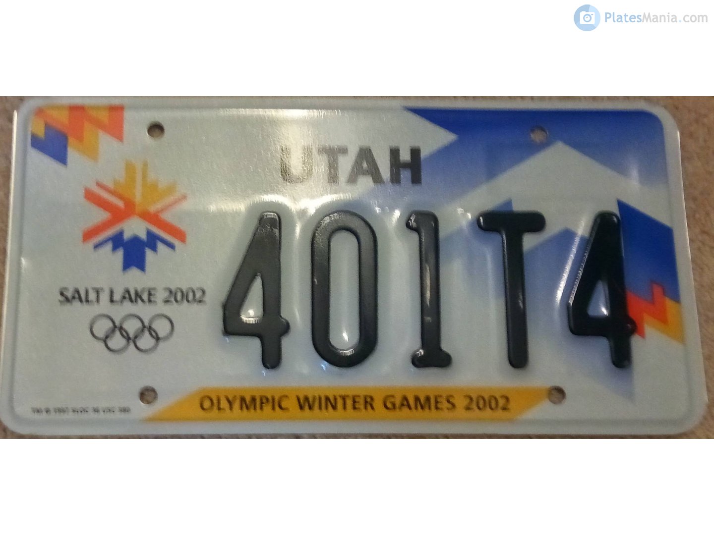 401T4, License plate without vehicle 