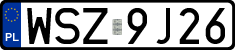 License plates of Poland, Regular car plates