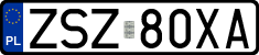 License plates of Poland, Regular car plates