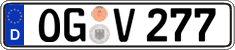 German license plate, Regular plates