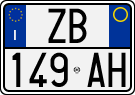 License plate of Italy, Cars (1994 year series)