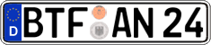 German license plate, Regular plates