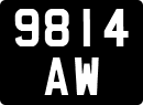 License plate of the United Kingdom, 1932 year system