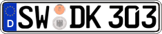 German license plate, Regular plates