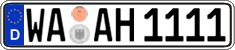 German license plate, Regular plates