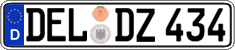 German license plate, Regular plates