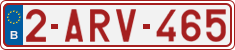 License plate of Belgium, Regular plates (2010)