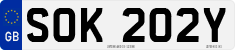 License plate of the United Kingdom, 1963 year system