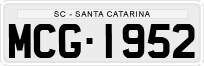 License plate of Brazil, Private owners (1990)