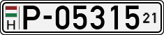 license plates of Hungary, Temporary (1990)