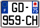 French license plate, SIV (ordinary)