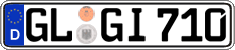 German license plate, Regular plates