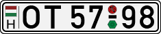 license plates of Hungary, Oldtimers (1990)