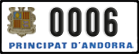 License plate of Andorra, Cars (1234(5))