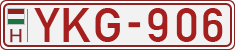 license plates of Hungary, Slow vehicles (red) (1990)