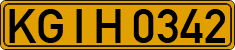 License plate of Kyrgyzstan, Foreign citizens and enterprises (1994)