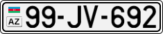 License plate of Azerbaijan, Cars