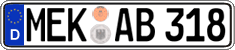 German license plate, Regular plates