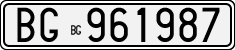 License plate of Italy, Cars (1927 year series)