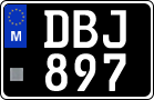 License plate of Malta, Oldtimers (ABC 123)