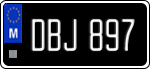 License plate of Malta, Oldtimers (ABC 123)