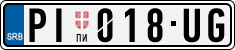 License plate of Serbia, Cars