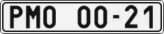 License plate of the Czech Republic, Cars (1960)