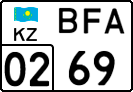 License plate Kazakhstan, Trailers (2012)