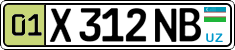 License plate of Uzbekistan, Private owners