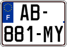 French license plate, SIV (ordinary)