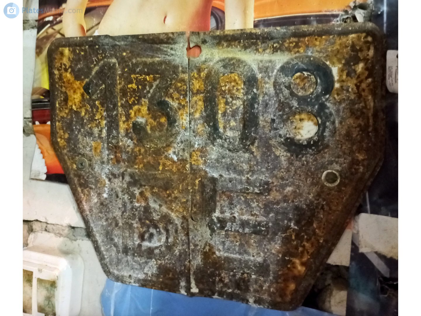 1308 БЕ, License plate without vehicle 