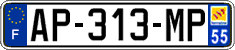French license plate, SIV (ordinary)