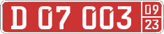 License plate of Kyrgyzstan, Diplomatic