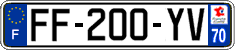French license plate, SIV (ordinary)