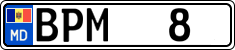 License plate of Moldova, Cars (2015)