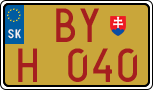 License plate of Slovakia, Oldtimers