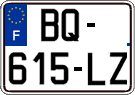 French license plate, SIV (ordinary)