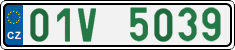 License plate of the Czech Republic, Oldtimers (2001)